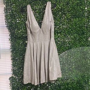 Sparkly silver dress size L